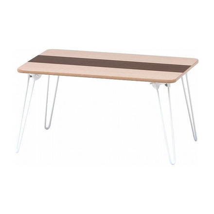 突板折畳ローテーブル ライン W600×D400×H315mm 天然木化粧繊維板