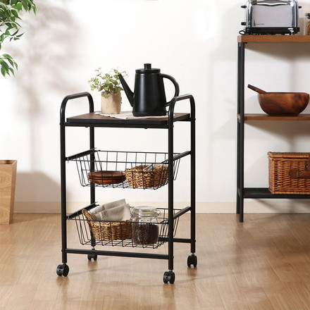 キッチンワゴン FBC-01-1 BK/BR