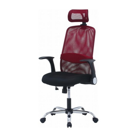 オフィスチェア パーソナルチェア レッド 幅66×奥行64×高さ111.5~127.5cm