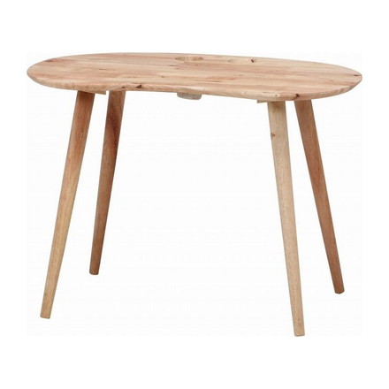 キッズテーブル 幅80×奥行49.5×高さ57.5cm 天然木 ラバーウッド