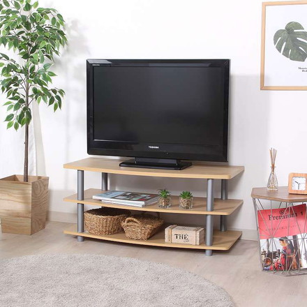 TVラック 幅90cm テレビ台 木目調 32型テレビ対応 ロータイプ AV機器 デッキ収納 TV台