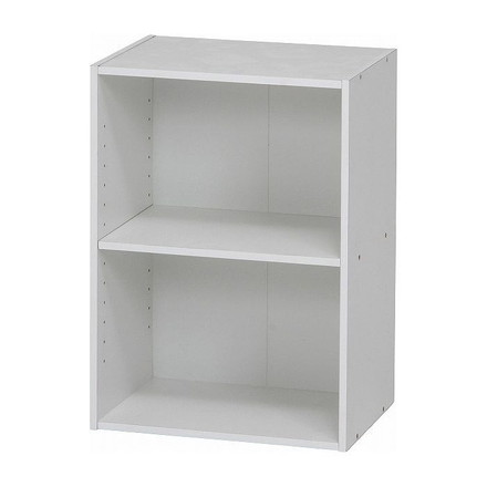 カラーボックス 可動棚 W418×D290×H590mm プリント紙化粧パーティクル おしゃれ ホワイト