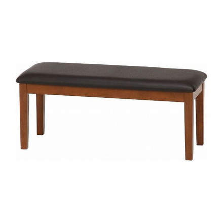 ダイニングベンチ W1000×D380×H435mm 天然木(ラバーウッド) ブラウン