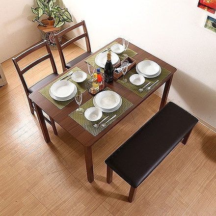 ダイニングテーブル W1200×D750×H720mm 天然木 MDF