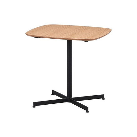 カフェテーブル W750×D750×H720mm 天然木化粧繊維板(オーク) スチール