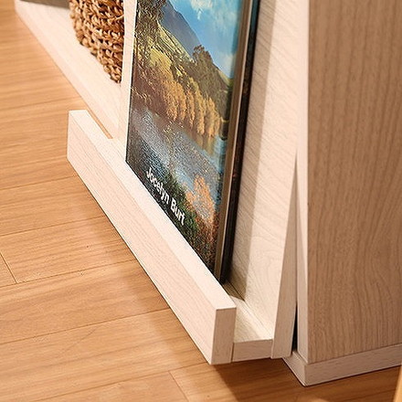 ディスプレイラック 4マス W800×D400×H850mm ホワイトウォッシュ