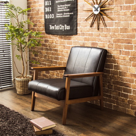 1人掛け バイキャストPUソファー