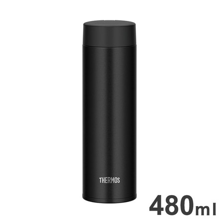 THERMOS サーモス 真空断熱ケータイマグ JOQ-480 BK スポーツ飲料OK 丸洗ユニット パッキン一体構造 水筒 ボトル ブラック