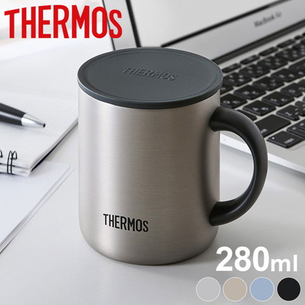 THERMOS サーモス 真空断熱マグカップ 280ml フタ付き 保温マグカップ スモークブラック