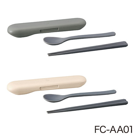 象印 スープジャー用 カトラリー セット FC-AA01 スプーン 箸 ハシ ケース付き ZOJIRUSHI ベージュ[CM]