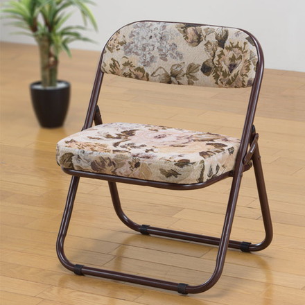 高座椅子 軽くて折りたためる高座椅子 折りたたみ可 座椅子 和座椅子 いす チェア ゴブラン柄