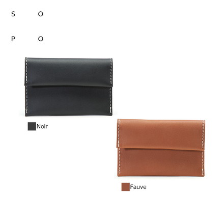 ソポ SOPO FLAP NAME CARD HOLDER-BAL カードケース SO-33 [ラッピング無料]ss2403 NOIR