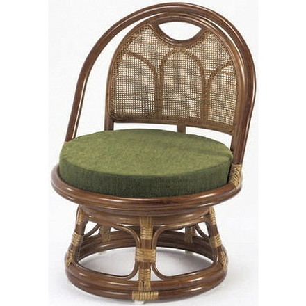東京ラタン 天然籐 回転チェア ロ―タイプ チェア 高座椅子 籐 椅子 チェア