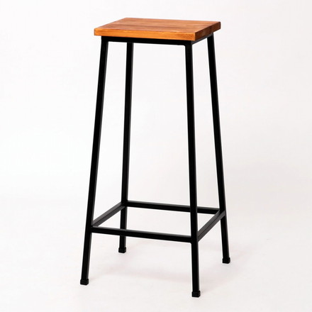 ブリック 天然木製スツール ハイタイプ 完成品 アンティーク モダン ナチュラル ミッドセンチュリー