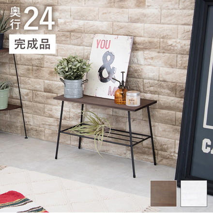 ラック マルチラック 完成品 棚付きセンターテーブル 幅50 奥行24 高さ35 ローテーブル スリム コンパクト ブラック