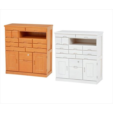 FAX台 ファックス台 収納 サイドチェスト リビングチェスト リビング収納 FAX台 鍵付き ナチュラル