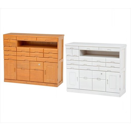 FAX台 ファックス台 収納 サイドチェスト リビングチェスト リビング収納 FAX台 鍵付き MFX-6232 ナチュラル