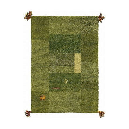 ギャッベ マット・ラグ GABBEH D11 約70×120cm GR