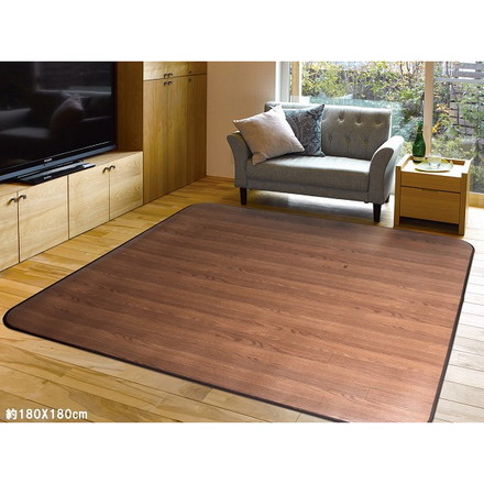 木目調消臭ダイニングラグ ニオクリン 約180×240cm DBR