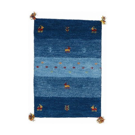 ギャッベ マット・ラグ GABBEH D20 約45×75cm BL【smtb-f】