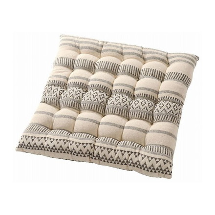 インド綿シートクッション テラ 約40×40cm BK