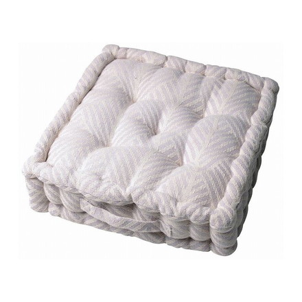 インド綿クッキークッション クラック 約42×42×10cm WH