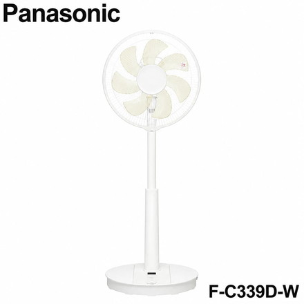 F-C339D-W Panasonic 扇風機 リビング扇 DCモーター リモコン付き ゆらぎ パナソニック ホワイト 9枚羽 心地よい風