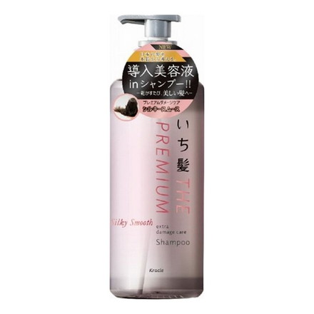 【単品12個セット】 クラシエ いち髪 THE PREMIUM エクストラダメージケアシャンプー(シルキースムース)ポンプ 本体 480ML