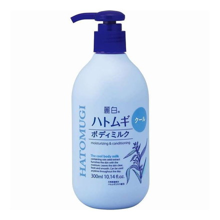 【単品4個セット】 麗白 ハトムギ クール ボディミルク 熊野油脂 300mL