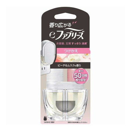 【単品10個セット】 eファブリーズ ピーチ&ムスクの香り替 P&G 26ml