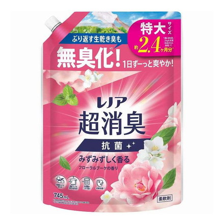 【単品5個セット】 レノア 超消臭みずみずしく香るフローラルブーケの香り つめかえ 用特大サイズ P&G 745ml