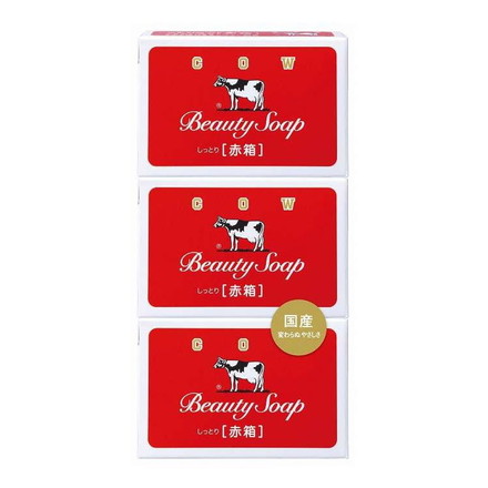 【単品10個セット】 カウブランド 赤箱 3コパック 牛乳石鹸共進社 85G