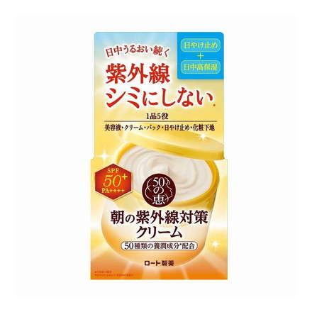 【単品6個セット】 ロート製薬 50の恵 朝の紫外線対策クリーム 90g 基礎化粧品 クリーム ジェル