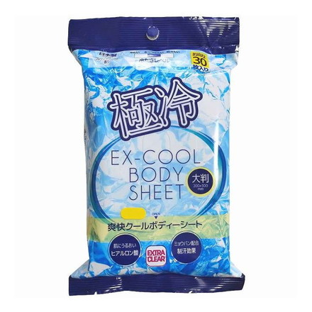 【単品10個セット】 爽快クールボディシート HADARIKI 30枚