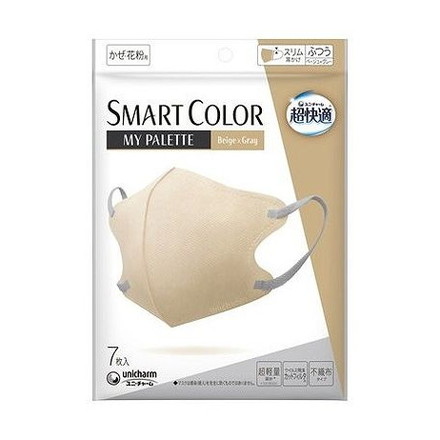 【単品3個セット】 超快適SMARTCOLOR MyPalette Beige×Grayふつう7枚 ユニ・チャーム