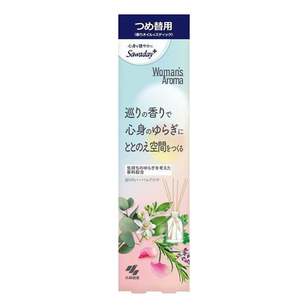 【単品7個セット】 小林製薬 Sawaday+ Woman's Aroma 巡りのハーバルアロマ つめ替用