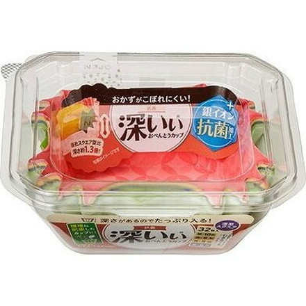 【単品10個セット】 深いぃおべんとうカップ 深型スクエア 4色32枚入 東洋アルミエコープロダクツ