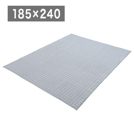 アイリスオーヤマ 杢天竺キルトラグ 185×240cm ブルー ORG-M1824 ラグ ラグマット カーペット IRIS