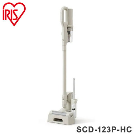 掃除機 スティッククリーナー アイリスオーヤマ 充電式 充電式サイクロンスティッククリーナー 軽量 SCD-123P-HC グレージュ