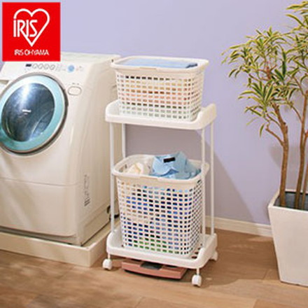 アイリスオーヤマ ランドリーバスケット バスケットラック3点セット 洗濯かご カゴ BTR-3S IRIS