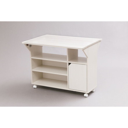 アイリスオーヤマ 扉付きキッチンワゴン TKW-90 オフホワイト 扉付きキッチンワゴン IRIS