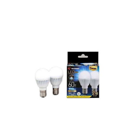 LED電球 E17 広配光 60形相当 昼白色 2個セット LDA7N-G-E17-6T62P アイリスオーヤマ