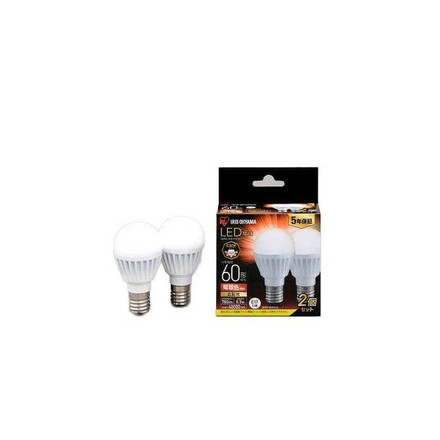 LED電球 E17 広配光 60形相当 電球色 2個セット LDA7L-G-E17-6T62P アイリスオーヤマ