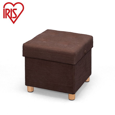 アイリスオーヤマ 脚付き収納スツール 収納ボックス 天然木 脚付き収納スツール オットマン 収納 足置き 椅子 イス