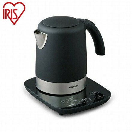 アイリスオーヤマ デザインケトル 温度調節付 IKE-D1000T-B ブラック 電気ケトル 1L 温度調節付 IRIS OYAMA