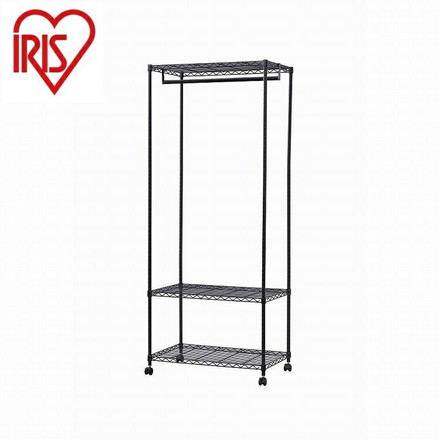 アイリスオーヤマ カラーメタル ワードローブ CMW-75183 ブラック IRIS