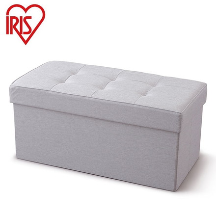 アイリスオーヤマ 折りたたみ収納スツール ワイド 収納ベンチ 収納ボックス 座れる 折り畳み チェア オットマン
