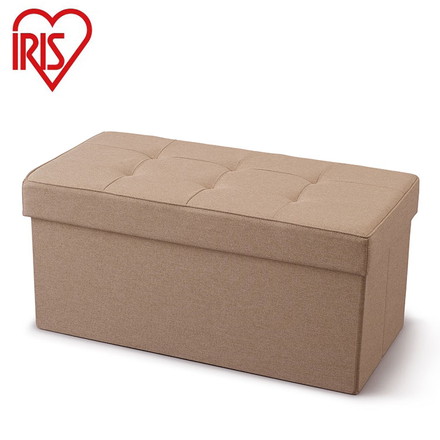 アイリスオーヤマ 折りたたみ収納スツール ワイド 収納ベンチ 収納ボックス 座れる 折り畳み チェア オットマン