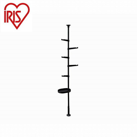 アイリスオーヤマ スタイル伸縮ポールラック SSP-280 ブラック IRIS OHYAMA