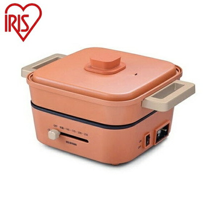 アイリスオーヤマ ミニグリルなべ 3枚プレート IGU-P3-D オレンジ グリルなべ 3枚プレート IRIS OYAMA